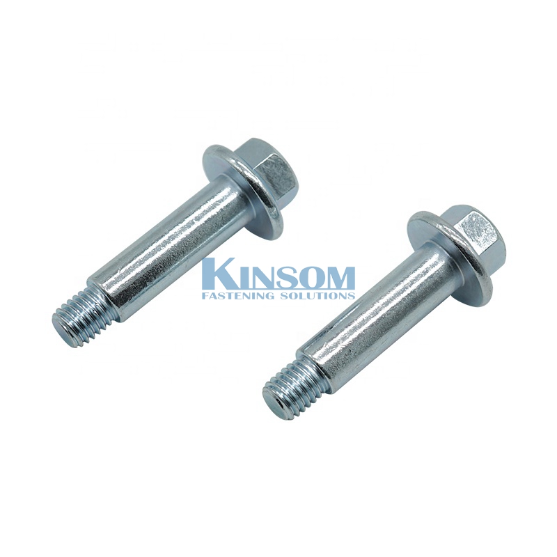 Hex flange bolt half thread bolts galvanized steel NSS 240hours Zinc clear trivalent passivate coating 